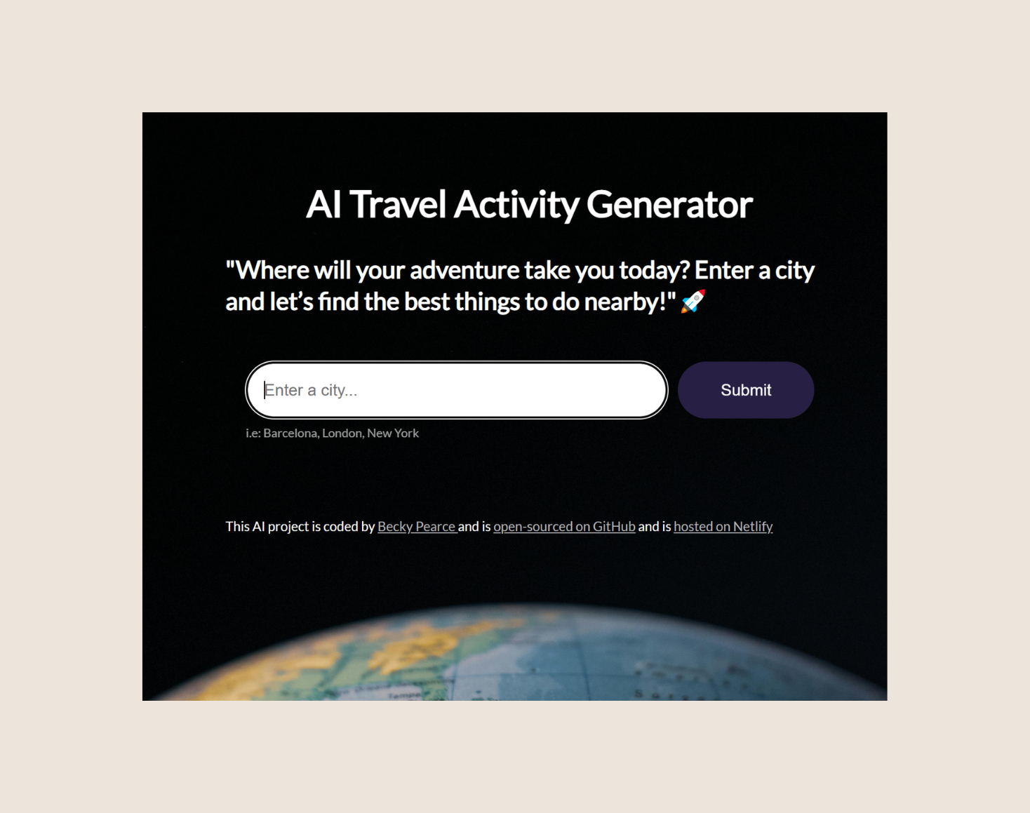 AI Travel project