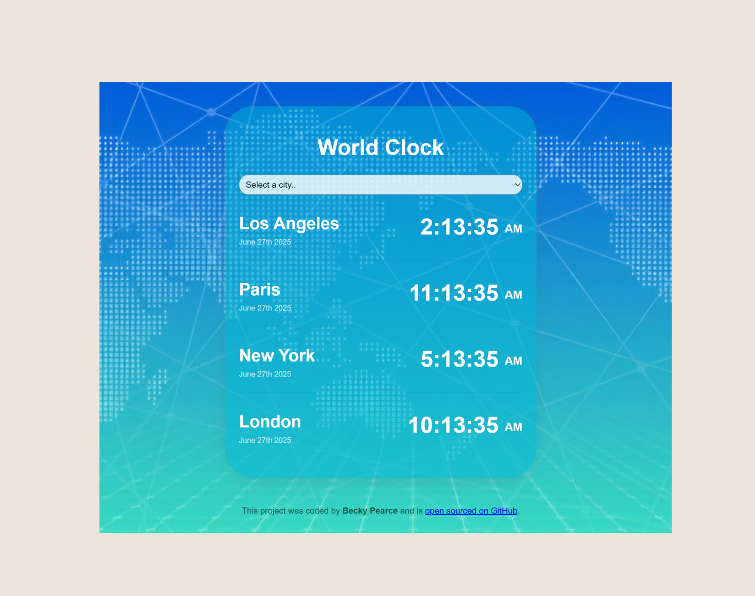 World clock project